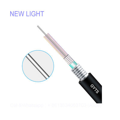 Cabos de fibra óptica GYTS de 24 núcleos com camisa LSZH para aplicação aérea