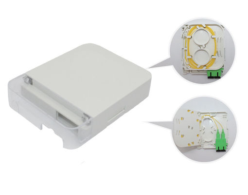 Painel de Fibra Óptica SC Duplex com 2 Portas para Montagem em Parede, Caixa Terminal de Fibra Óptica para Gerenciamento de Cabos
