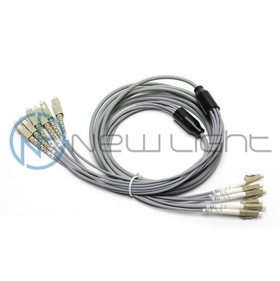 6C LC Multimode Fiber Optic Patch Cord com Grey LSZH Out Jacket para aplicações FTTH e LAN