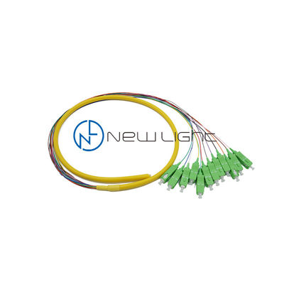 Tubos soltos robustos de 12 núcleos SC Pigtail de fibra 0,9 mm para conjuntos de cabos multifibras de alto desempenho