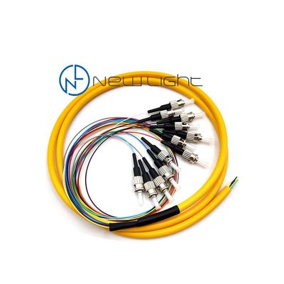 1m LSZH 12 fios de cabo de fibra óptica de modo único com conector FC UPC/APC